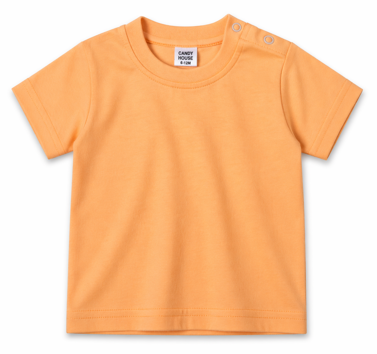 Baby Boys Striped Dungaree Romper Set with T-Shirt – Peach & Blue Casual Outfit - Image 5